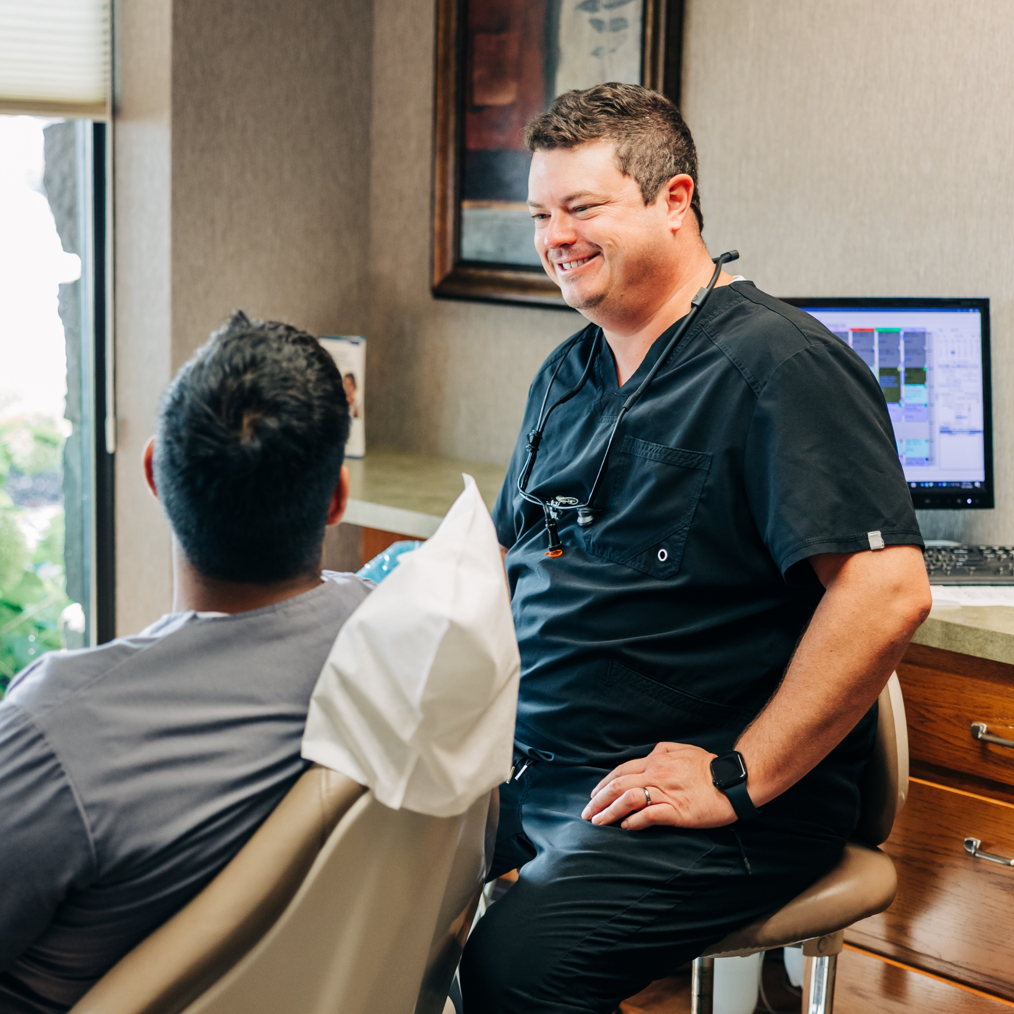 Doctor with Patient at Springer Dental Care